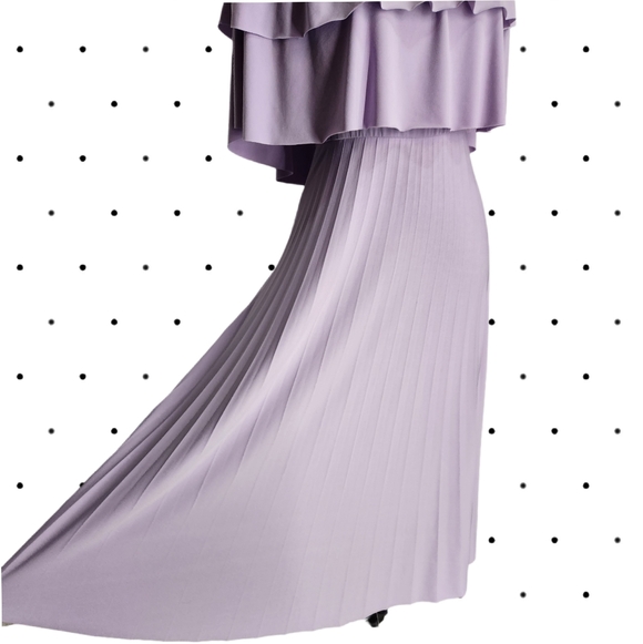 ASOS Lavender Off-Shoulder Ruffle Dress SIZE 8 - Picture 5 of 5